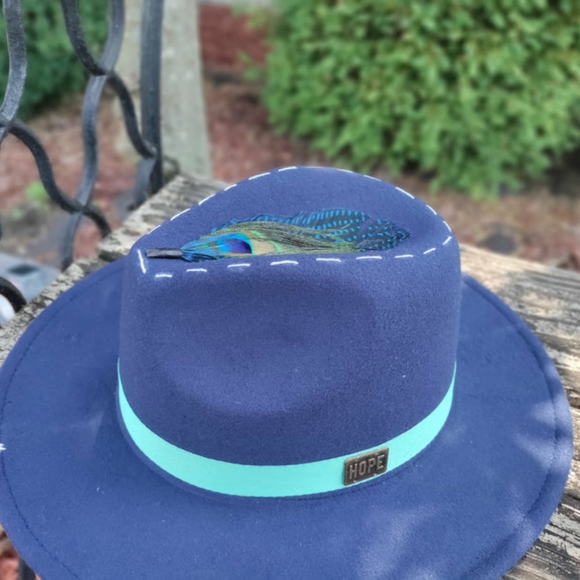 Blue Customized Fedora - Picture 2 of 3
